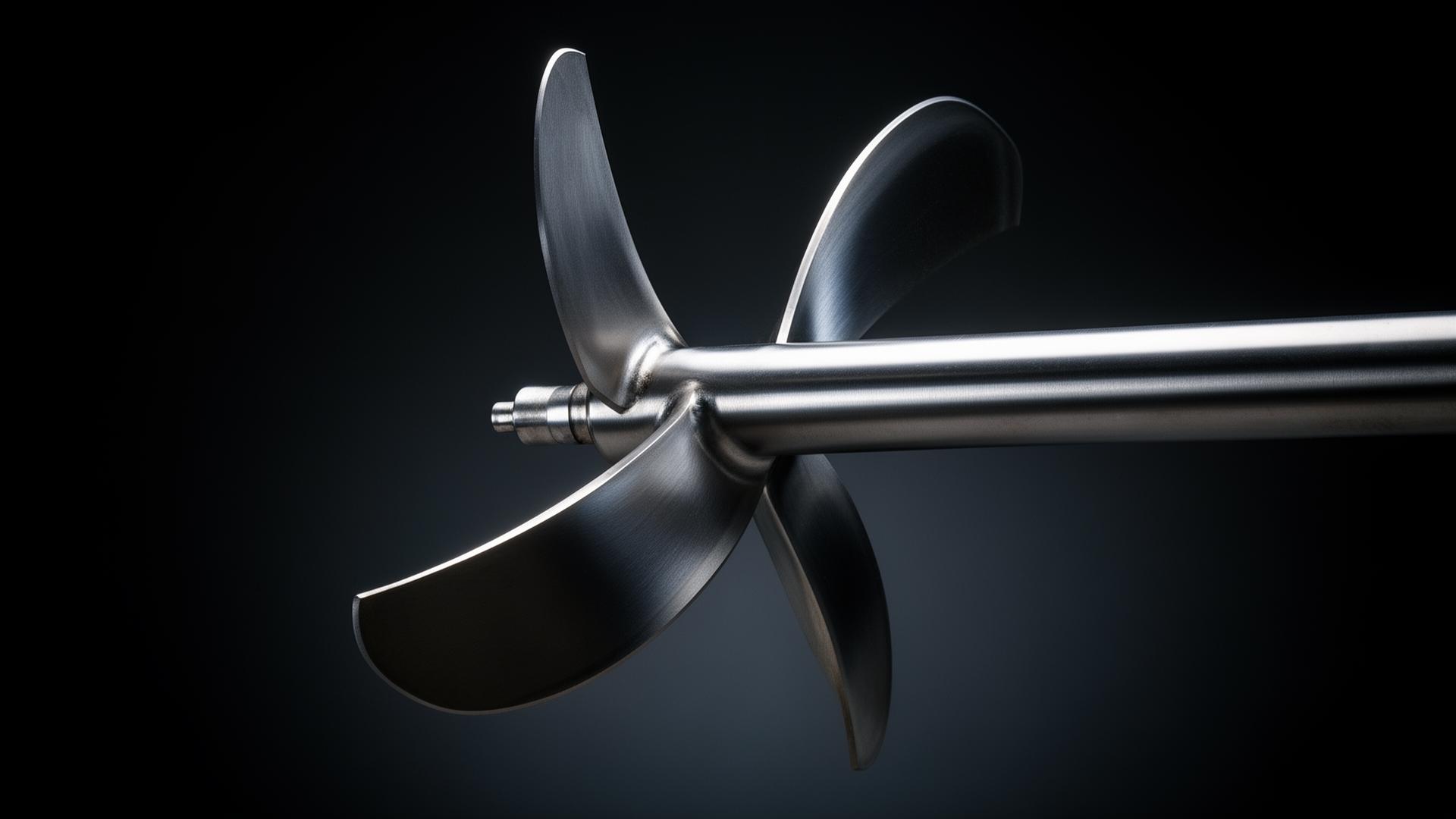 Hélice de agitador industrial em aço inox
